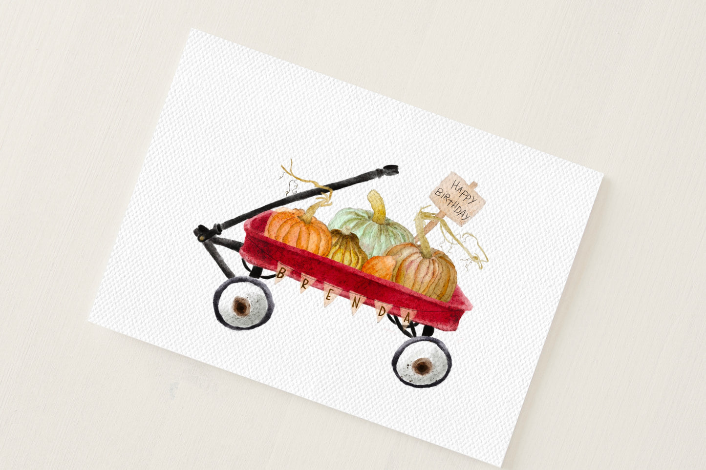 Pumpkin Wagon Card