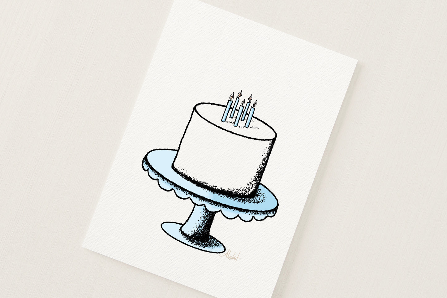 Stippled Birthday Cake