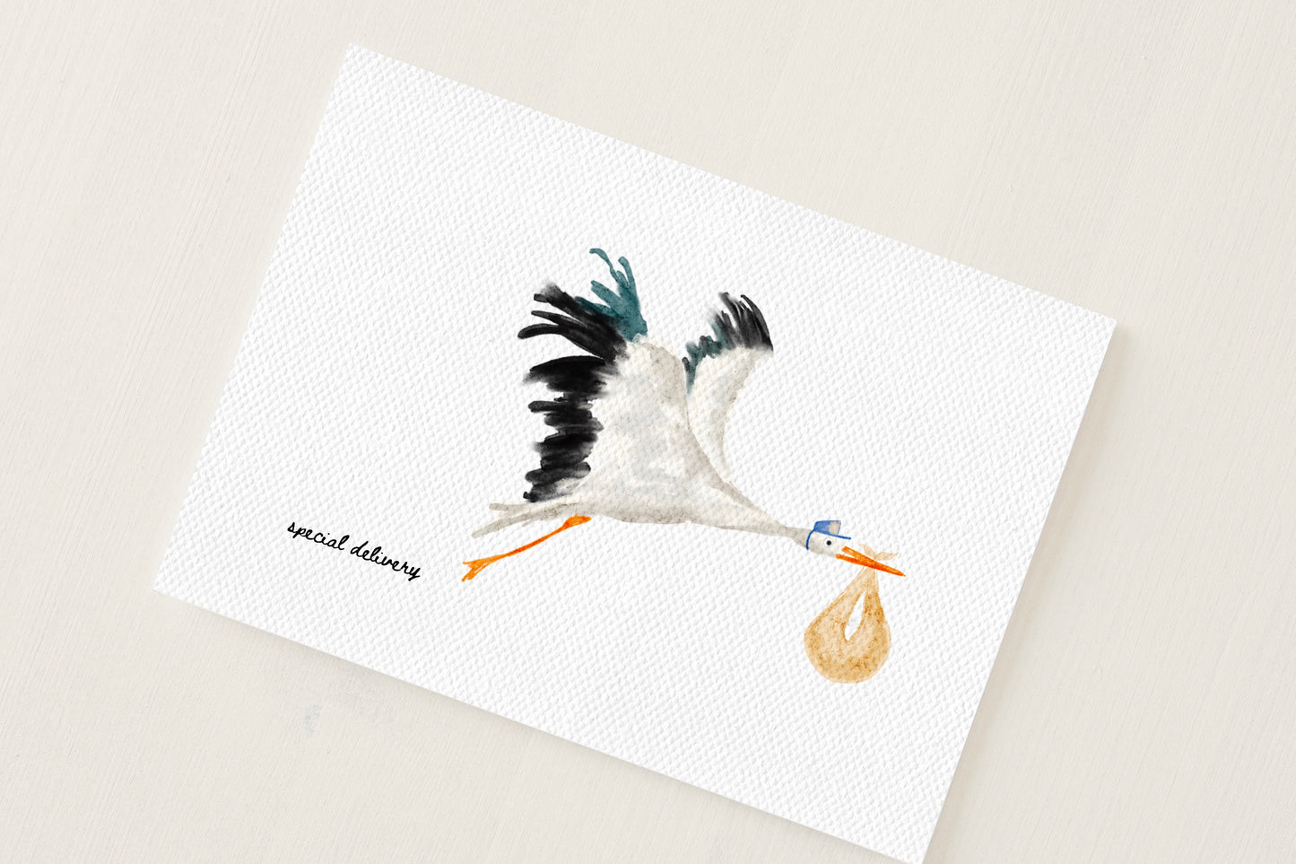 Stork Baby Card