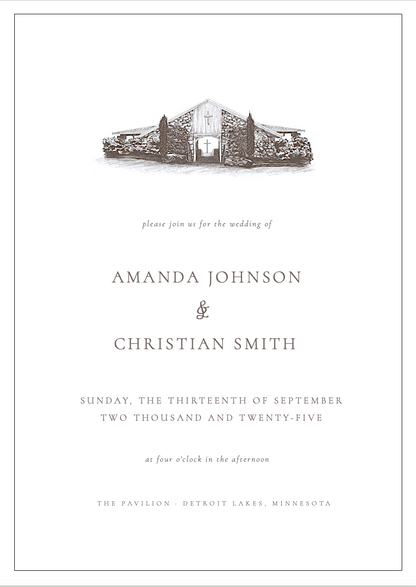 Illustrated Wedding Invitation