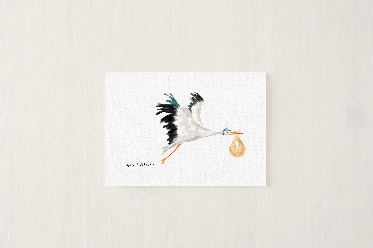 Stork Baby Card