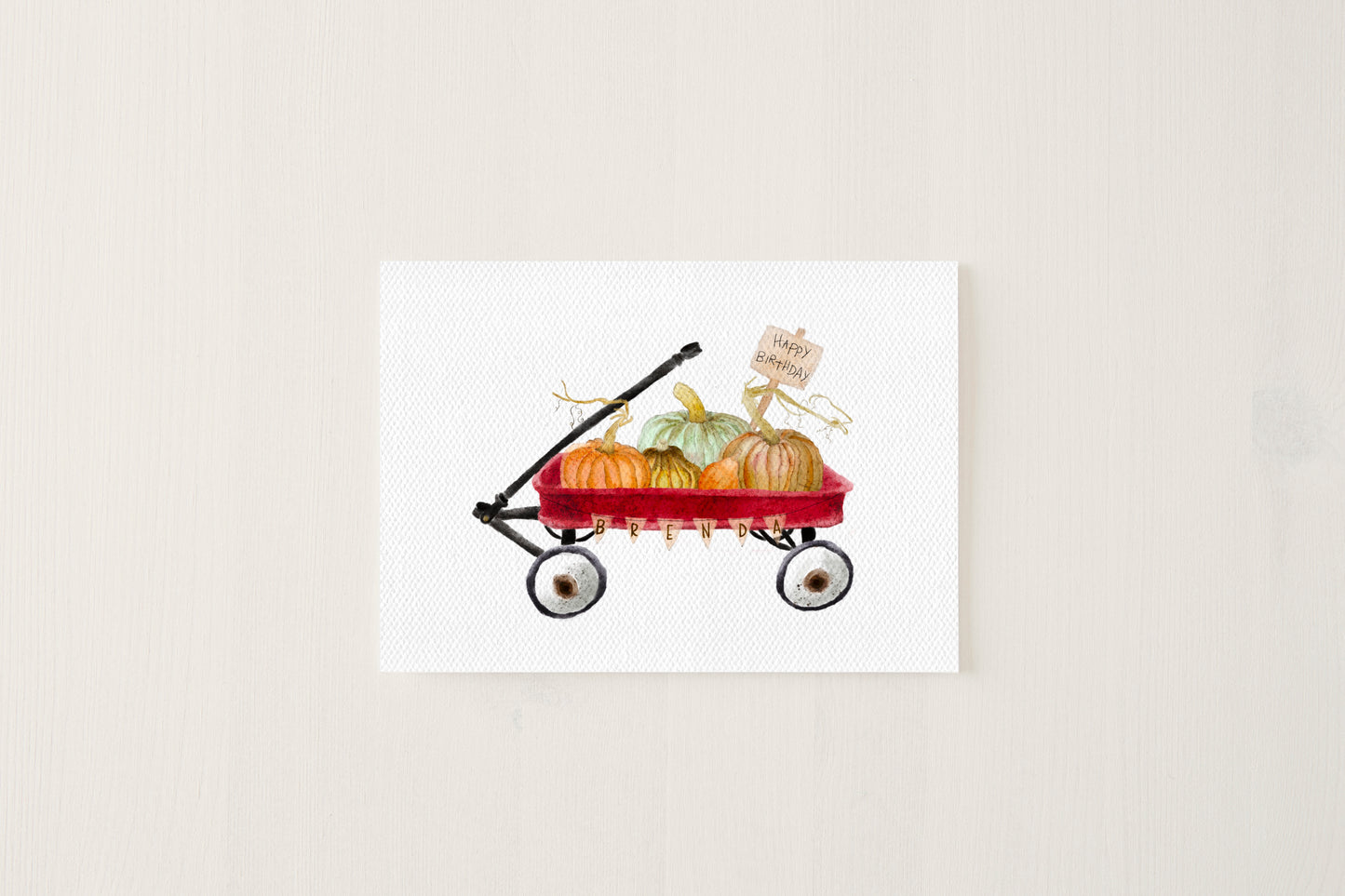 Pumpkin Wagon Card