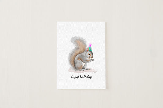 Party Squirrel Card