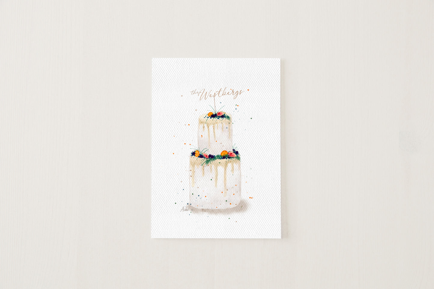 Fall Wedding Cake Card