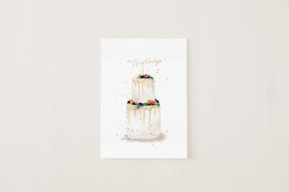 Fall Wedding Cake Card